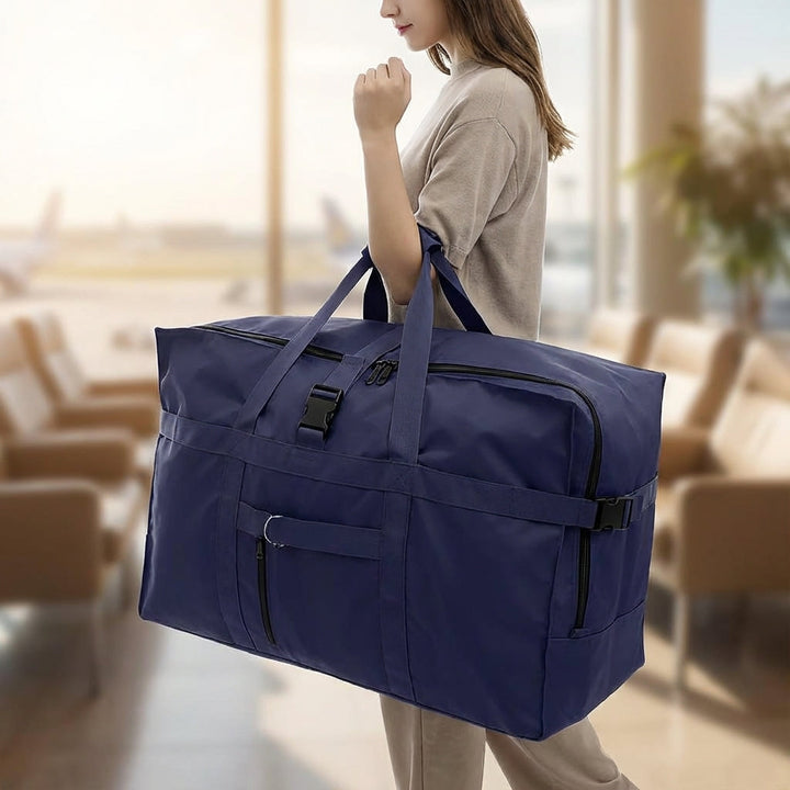 Grote opvouwbare reistas FlexHaul van waterbestendig polyester, ideaal voor vakantie of compacte opslag.