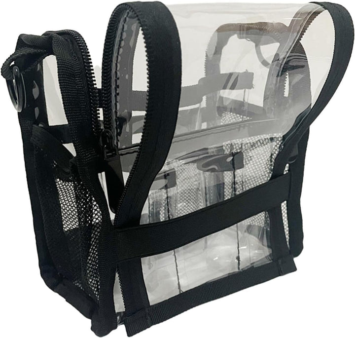 Grote transparante Aveline PVC make-up tas voor dames. Ideaal voor het overzichtelijk opbergen van cosmetica op reis.