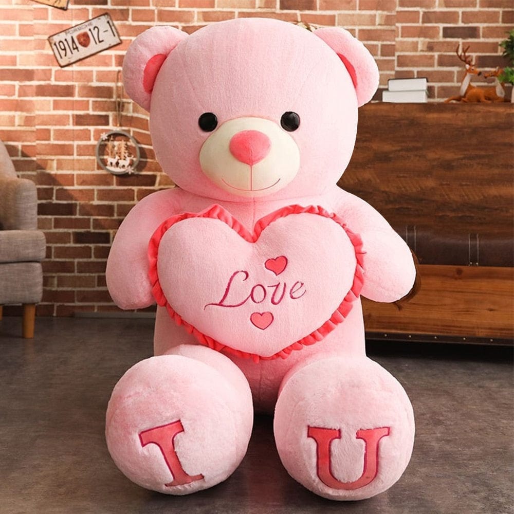 Een charmante grote teddybeer, een ultra zacht pluche cadeau voor een kind of als decoratie.