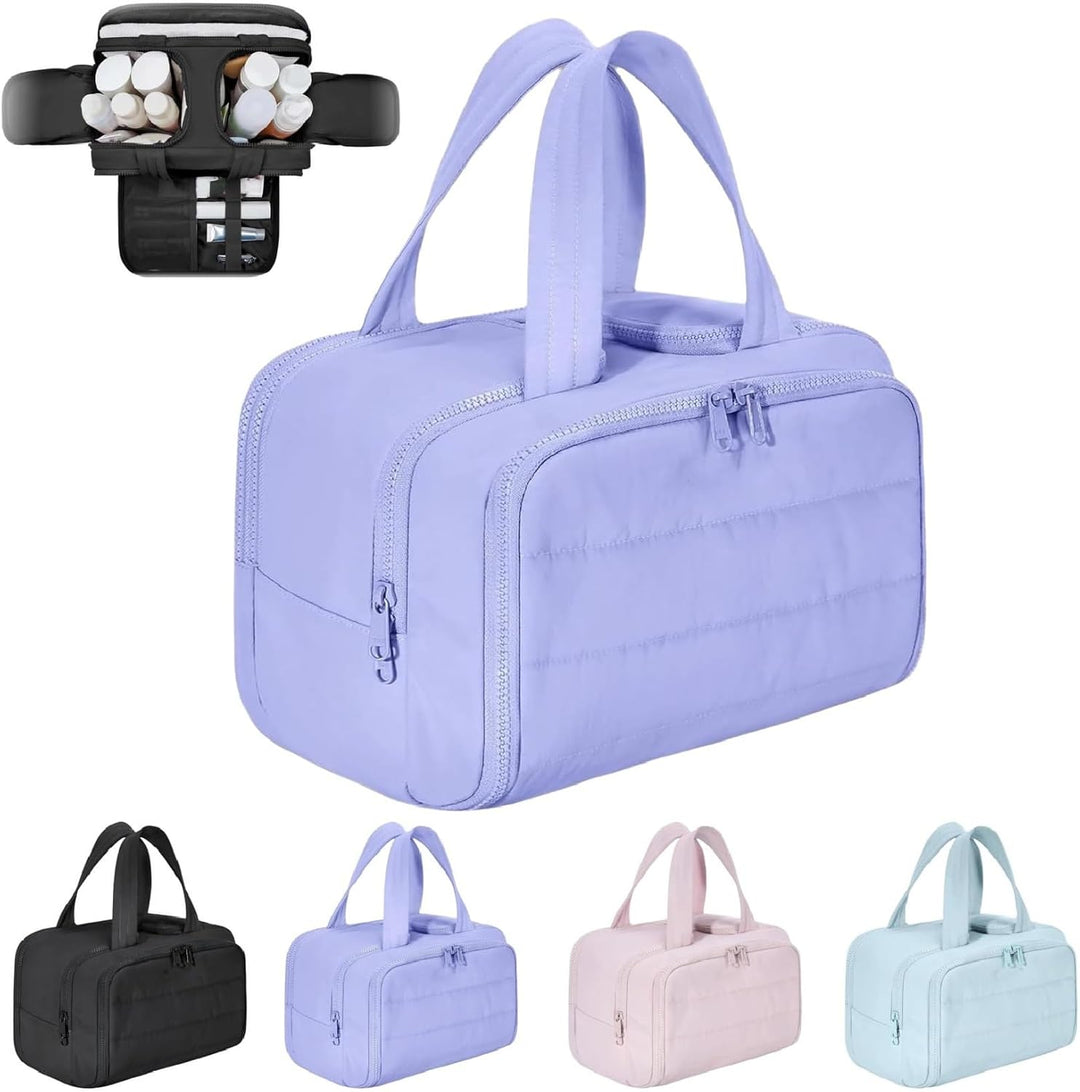 Selvane 4-in-1 dames make-up organizer, waterdichte reistoilettas. Houdt cosmetica geordend en veilig op reis.