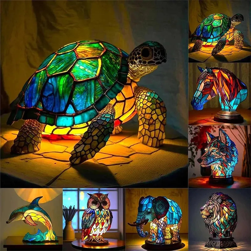 Unieke handgemaakte design tafellamp, perfect als sfeerverlichting in woon- of slaapkamer.