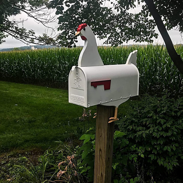 Robuuste metalen dieren brievenbus sculptuur, perfecte buitenhuisdecoratie. Unieke handgemaakte tuindecoratie voor uw tuin.