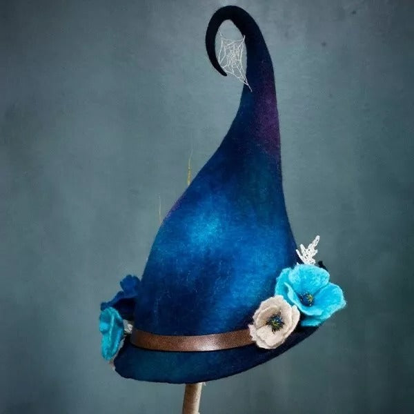 Stijlvolle HexaHoed vilten heksenhoed, perfect voor Halloween, fantasy cosplay en themafeesten. Unisex design.