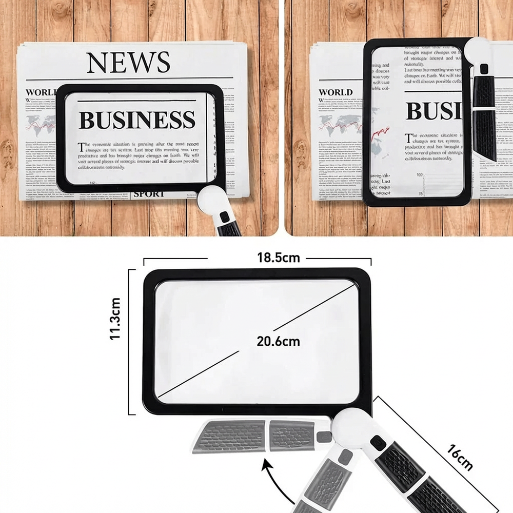 Vergrootglas met LED-licht voor hobby, inspectie of lezen. Compact handheld lees hulpmiddel voor helderheid.
