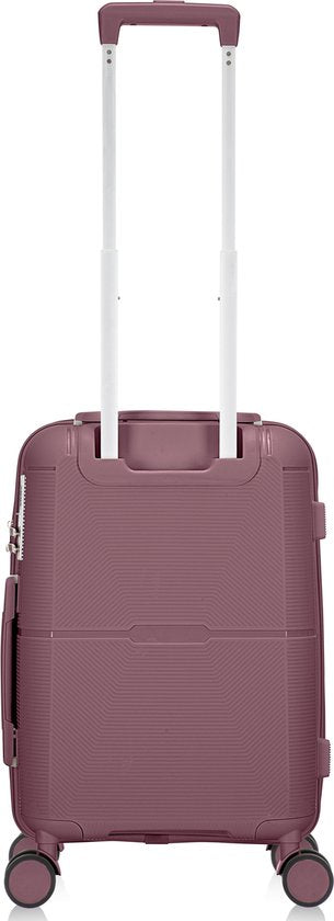 Duurzame handbagage koffer met soepel 360° draaiende wielen, lichtgewicht en perfect voor elke vliegreis.