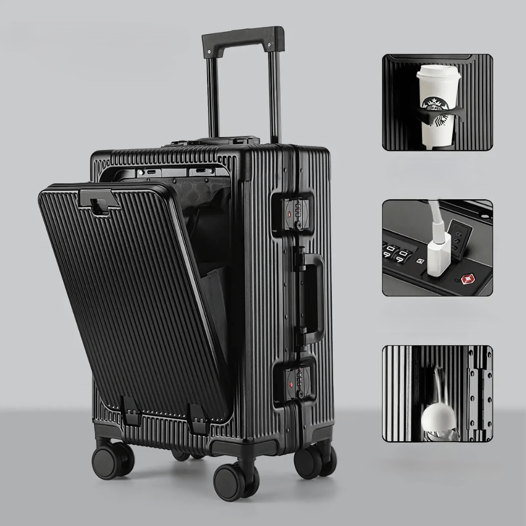 Manhattan Pro: de ultieme harde handbagage koffer voor compact, veilig en slim reizen.