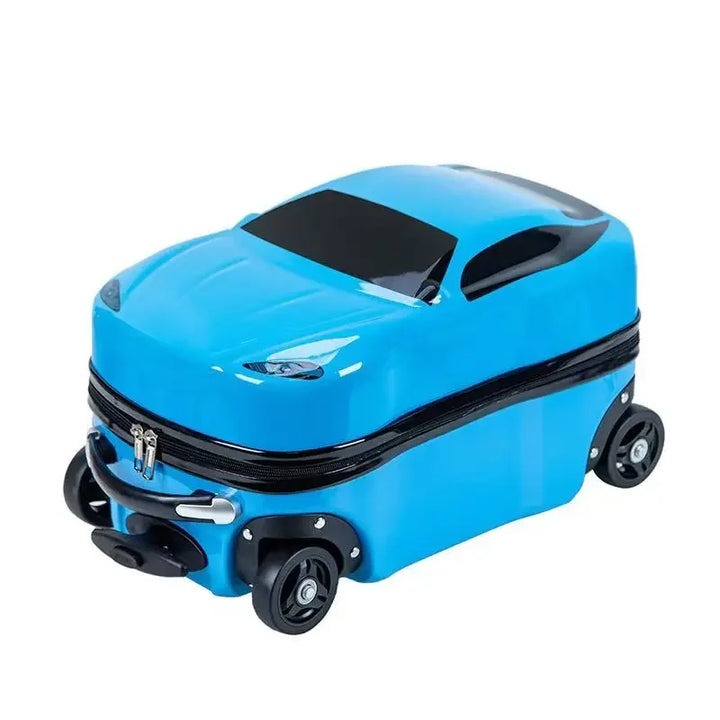 3D autokoffer voor kinderen, hardschaal handbagage voor avontuurlijke reizen.
