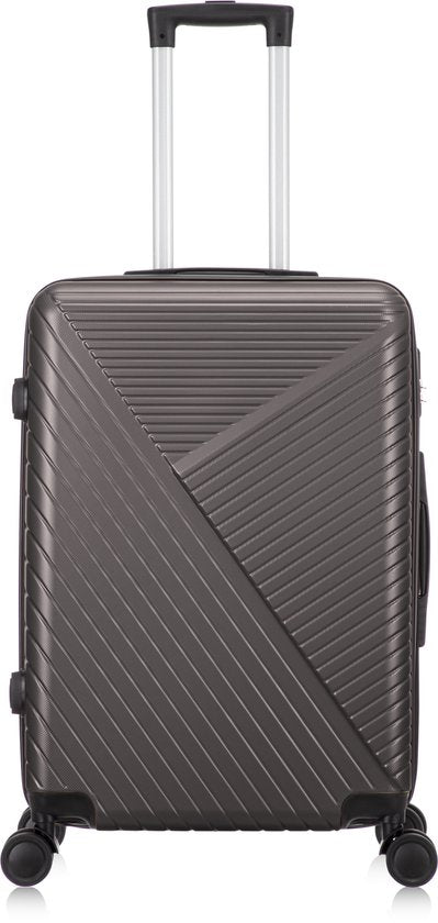 Lichtgewicht hardshell koffer met geïntegreerd TSA-slot en soepele zwenkwielen.