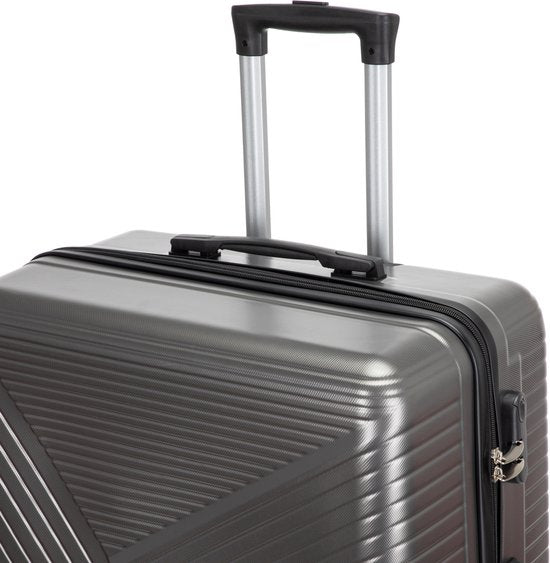 Hardshell bagage met 360° zwenkwielen, ideaal voor gemakkelijk manoeuvreren.