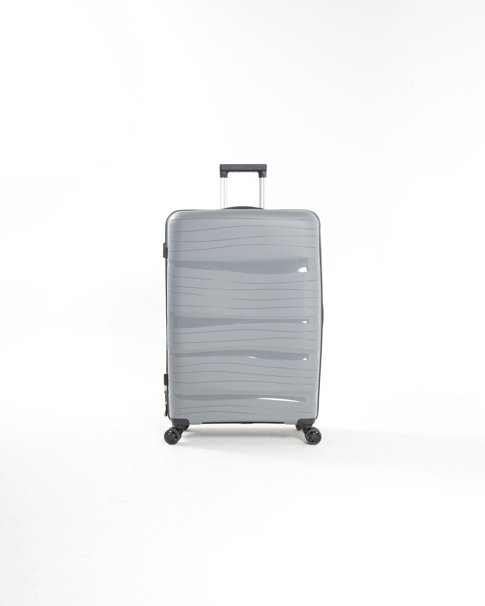 Ergonomische, uitschuifbare handgreep van de lichtgewicht reiskoffer, voor comfortabel reizen met je bagage.