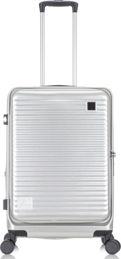 Moderne hartschalenkoffer met laptopvak, ideaal voor zakelijk en privé gebruik, diverse kleuren.