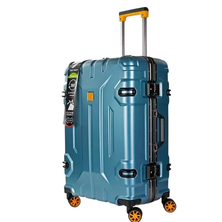 Veilige hardschalen reiskoffer met robuust aluminium frame beschermt uw bagage optimaal.