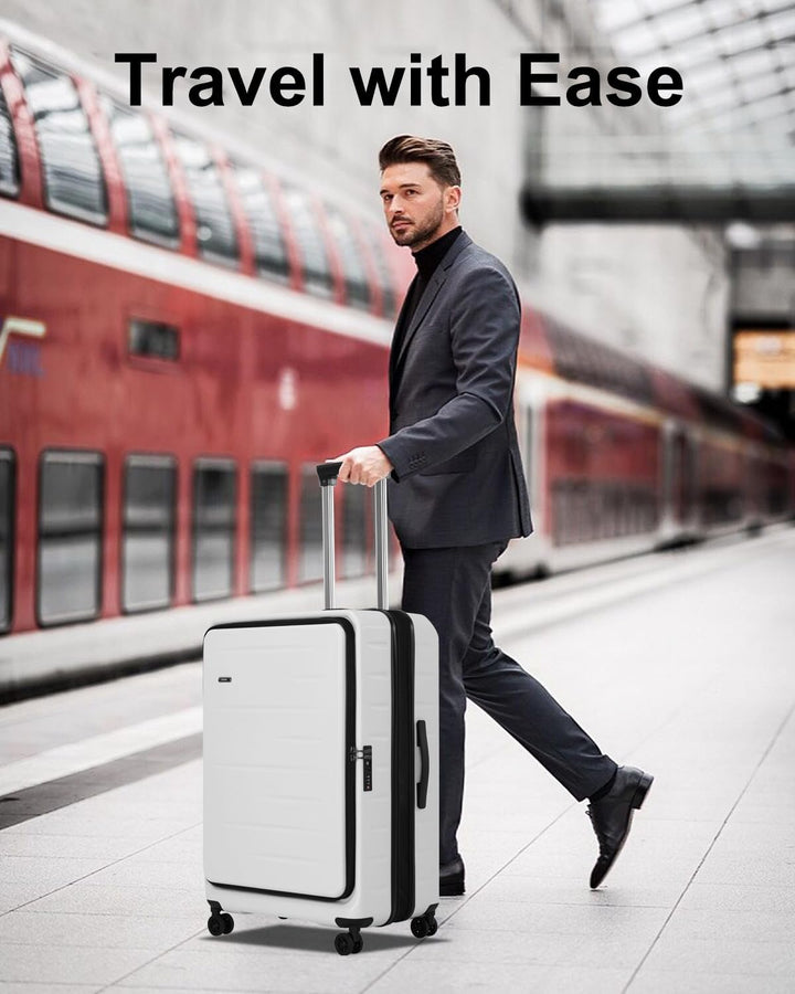 Ideale handbagage voor zakenreizen: hardschalig, uitbreidbaar, met voorvak voor laptop en TSA-slot.