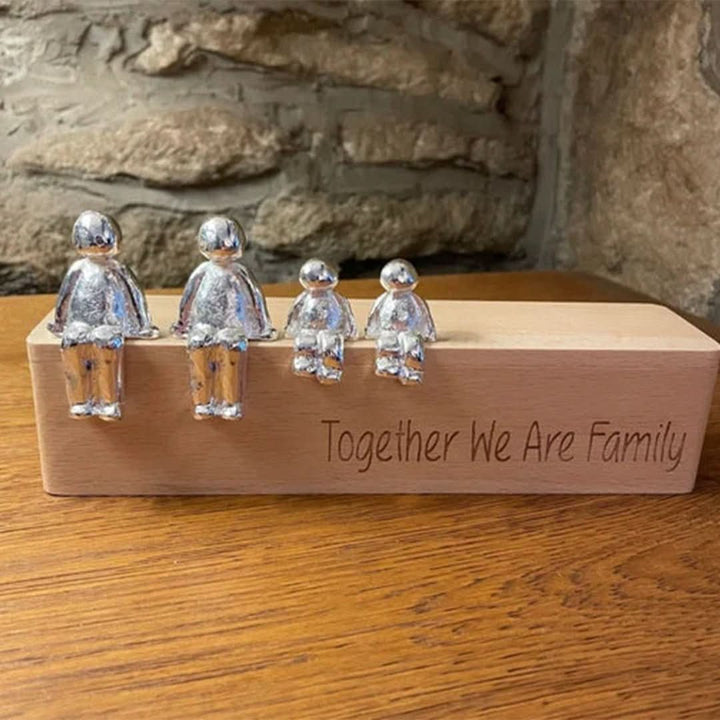 Uniek hars kunstwerk dat familie viert. Ideaal als decoratief geschenk of aandenken.