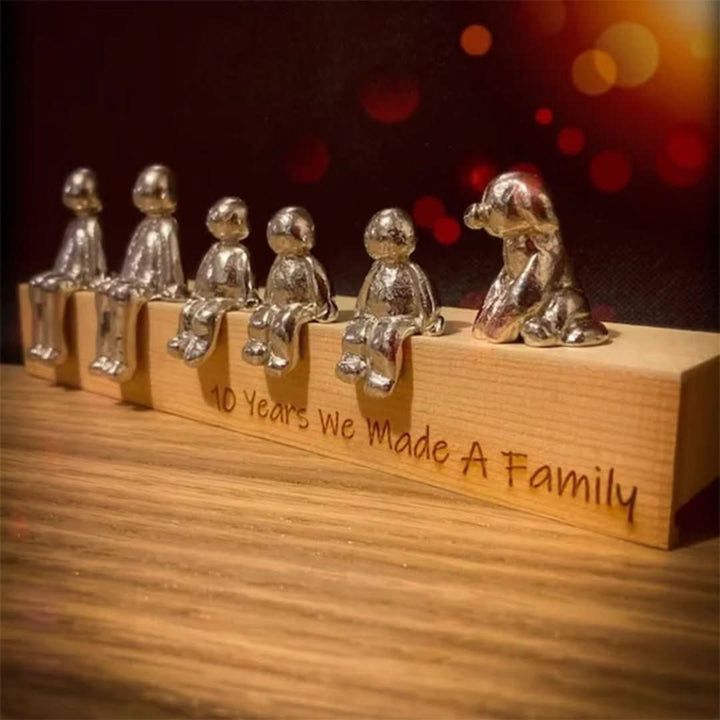Uniek hars kunstwerk als familiedecoratie, een tijdloos aandenken voor elke kamer.