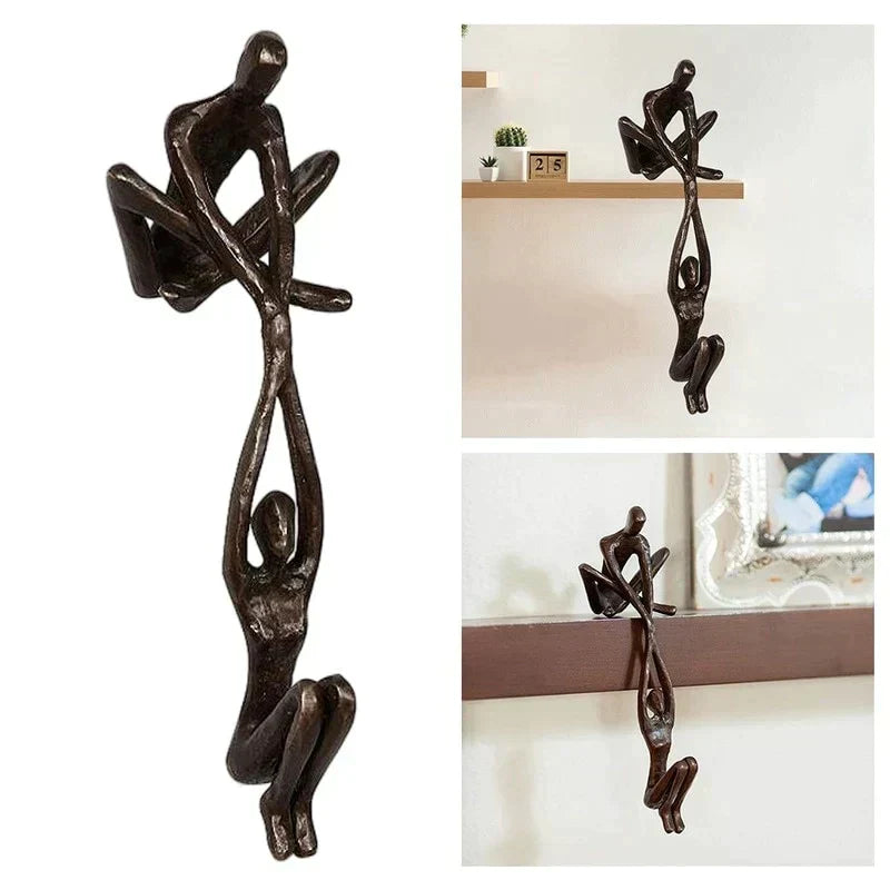 Hars sculptuur voor thuis, symbool voor eeuwige liefde & kracht. Elegante woondecoratie.