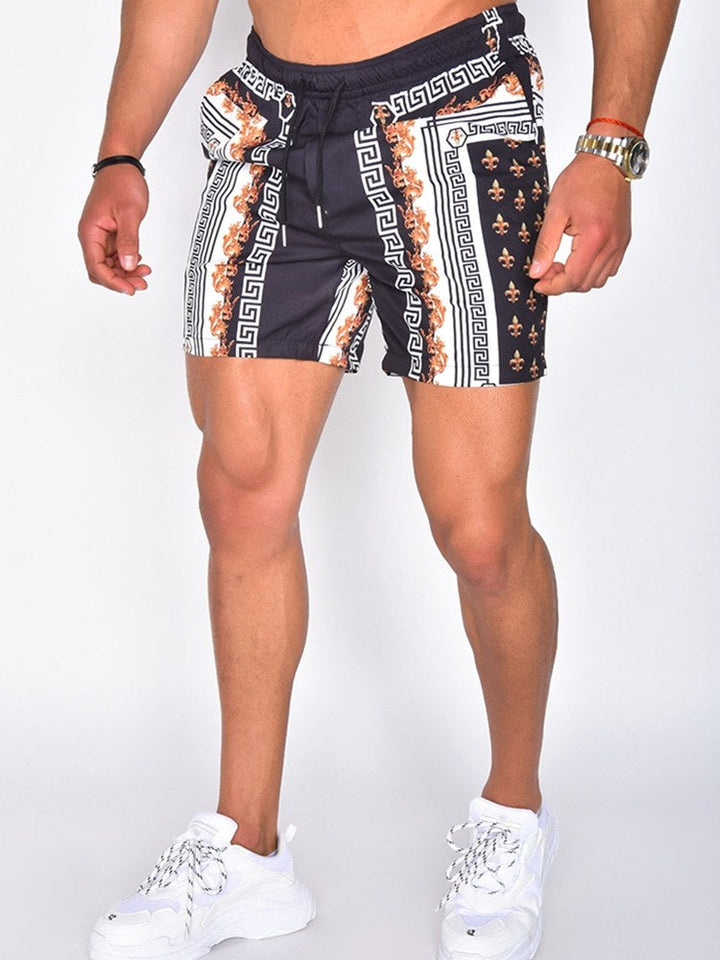 Zomerse heren Hawaiiaanse kledingset met vrolijke print, hemd en korte broek, ultiem comfort voor warme dagen.