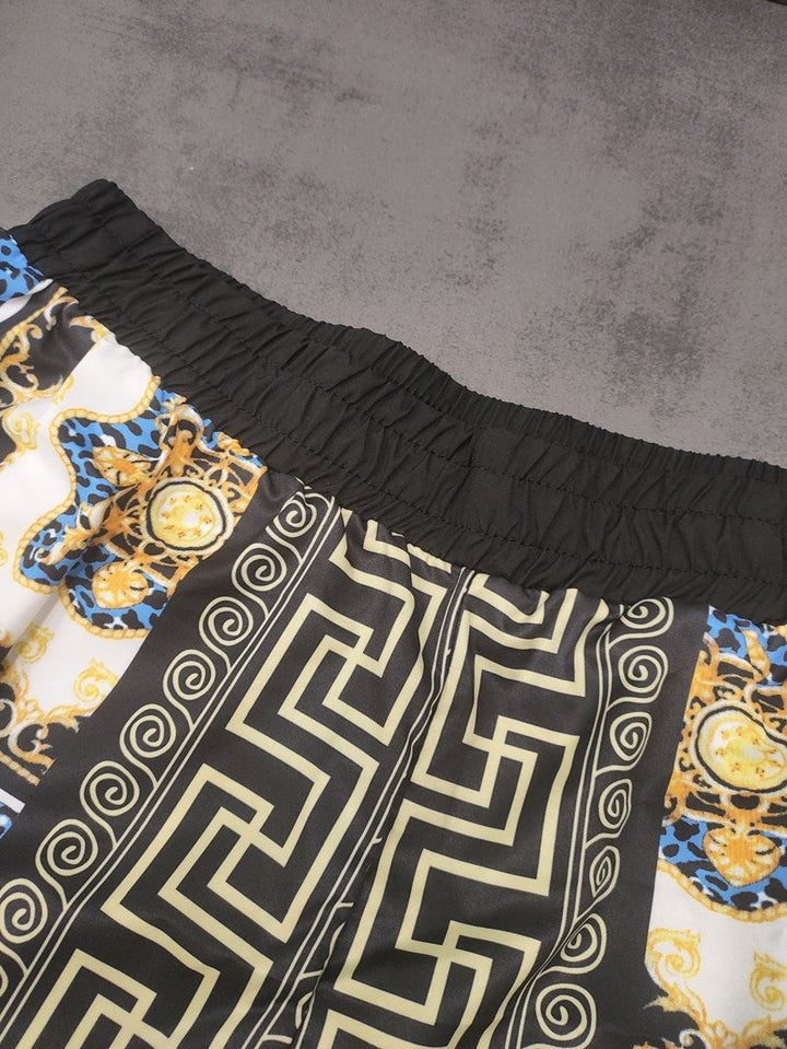 Stijlvolle en comfortabele heren Hawaiiaanse outfitset, perfect voor een casual look op vakantie of thuis.