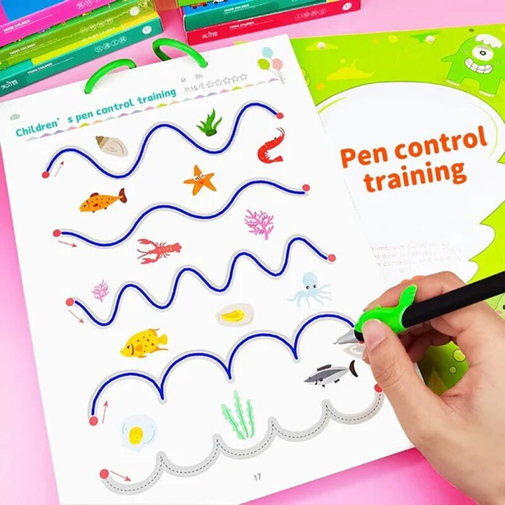 Duurzaam schrijfboek voor kinderen om eindeloos letters, cijfers en vormen te oefenen. Ideaal voor thuis.