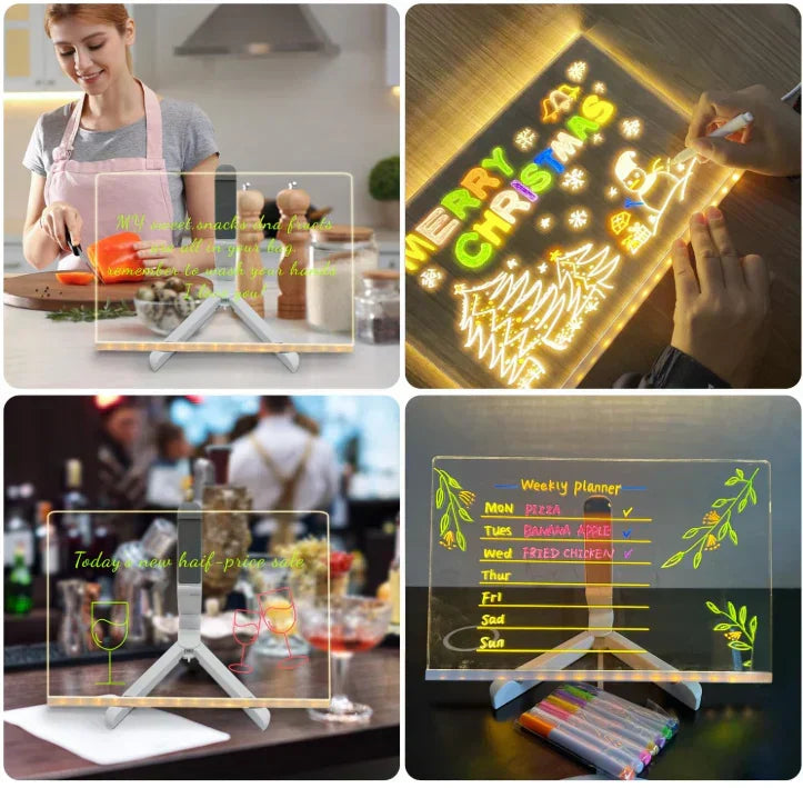 Leuk LED tekenbord voor kinderen om creatief te zijn, notities te maken of als een speels planbord thuis.