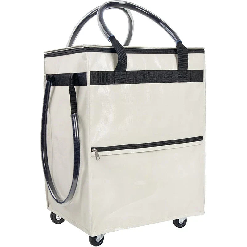 Multifunctionele tas op wielen, ideaal voor boodschappen, reizen, tuinieren of sport.