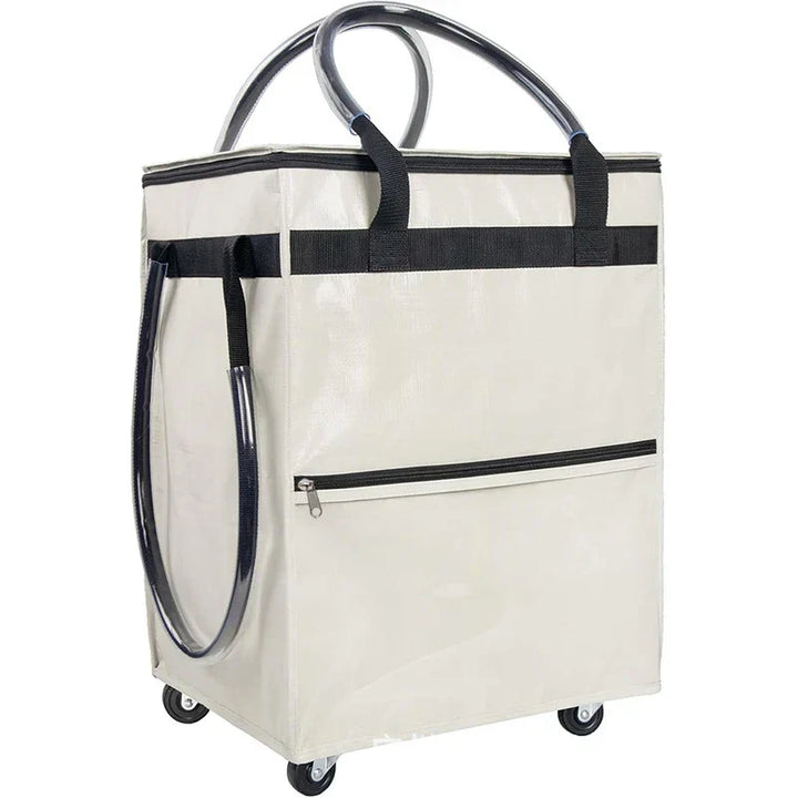 Multifunctionele tas op wielen, ideaal voor boodschappen, reizen, tuinieren of sport.