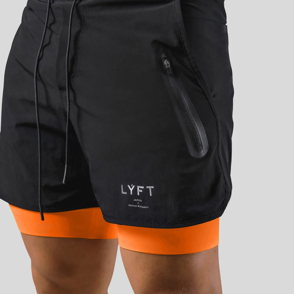 Heren 2-in-1 sportbroek Mauro, ideaal voor comfortabele workouts en hardlooptraining.