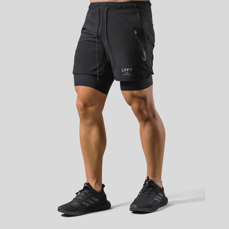 Ademende heren activewear: 2-in-1 sportbroek Mauro voor droog en comfortabel hardlopen.