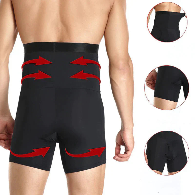 Onzichtbare heren shapewear shorts, perfect voor een plattere buik en strakkere taille. Dagelijks comfort.