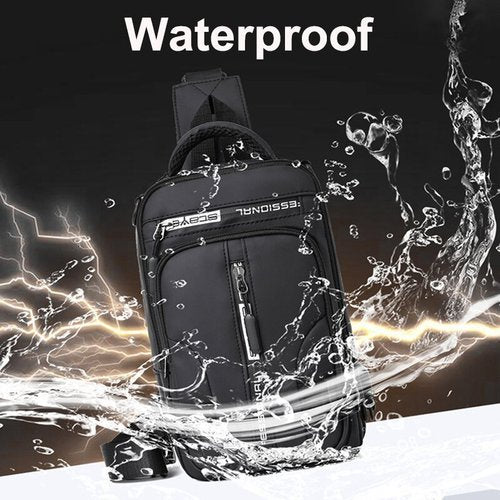Trendy heren anti-diefstal schoudertas, combineert functionaliteit met eigentijdse mannen mode.
