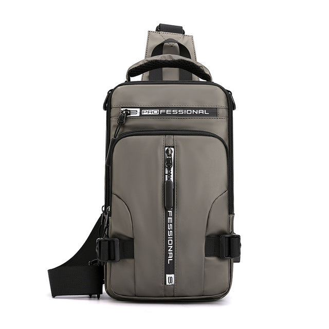 Praktische heren anti-diefstal tas met meerdere vakken. Perfecte essentials organiser voor onderweg.