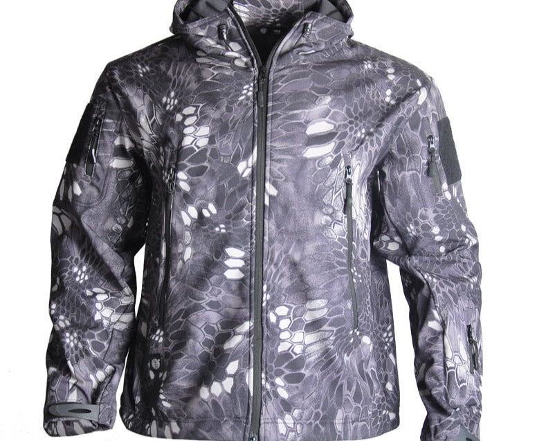 Zwarte heren army jas, winddicht najaarsjack met waterafstotende finish. Perfect voor casual herenkleding.