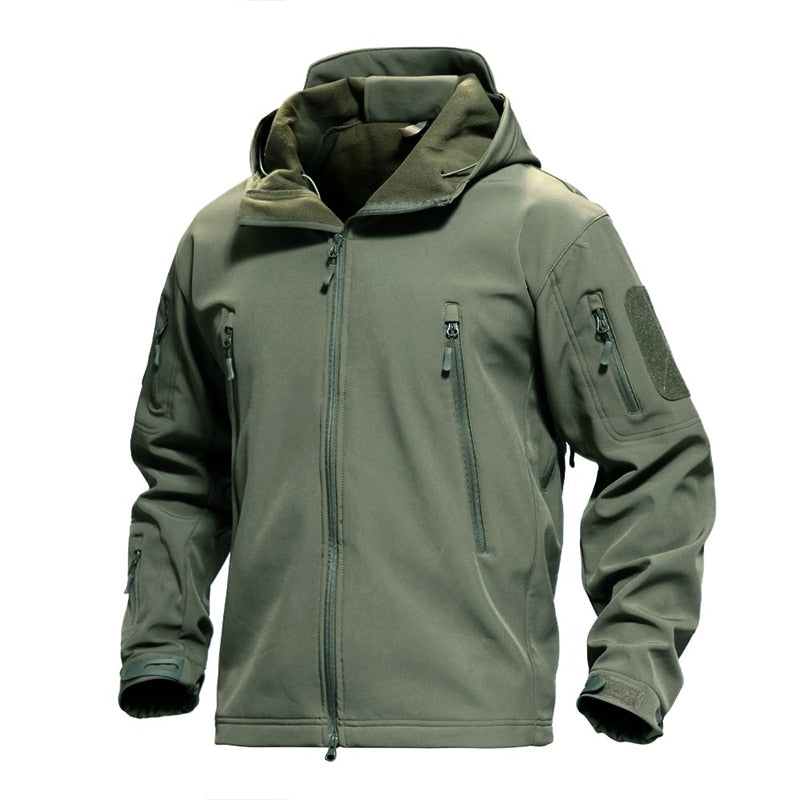 Groene heren army jas: winddicht & waterafstotend najaarsjack. Duurzame bovenkleding perfect voor de herfst.