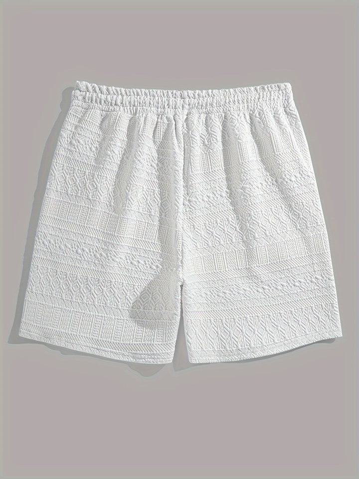 Heren basic zomer shorts Finn, zwart, met trekkoord en elastische tailleband voor optimaal comfort en casual stijl.