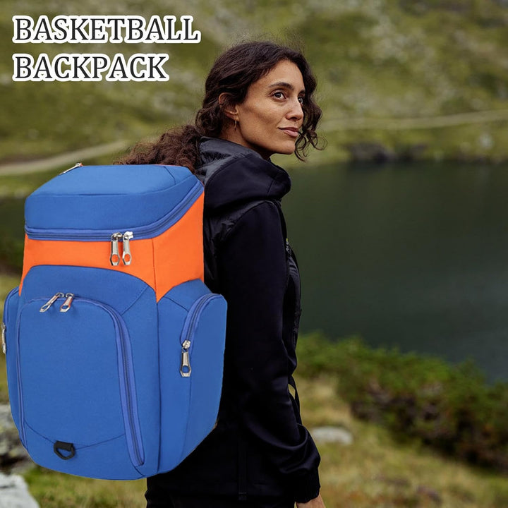 Kwalitatieve heren basketbal rugzak Draycor, waterdichte sporttas, robuust en ruim 30L.