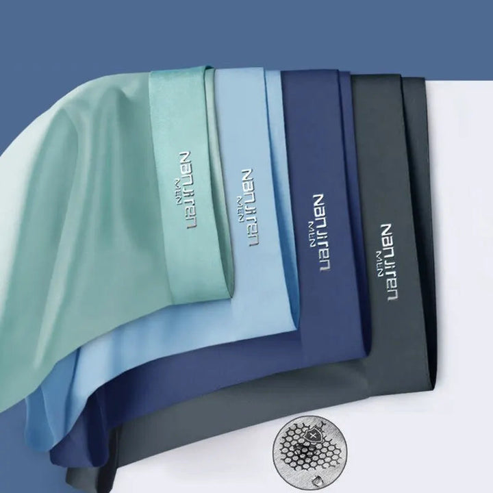 Heren boxershorts set, Ice Silk voor ultiem comfort. Ademend en zacht ondergoed met elastische pasvorm.