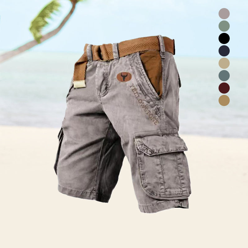 Heren cargo shorts Ethan, comfortabel en veelzijdig, ideaal voor zomer en outdoor.