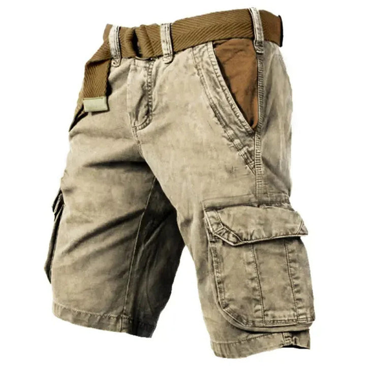 Casual heren cargo shorts met riem voor een relaxte zomerdag of actieve buitenactiviteiten.