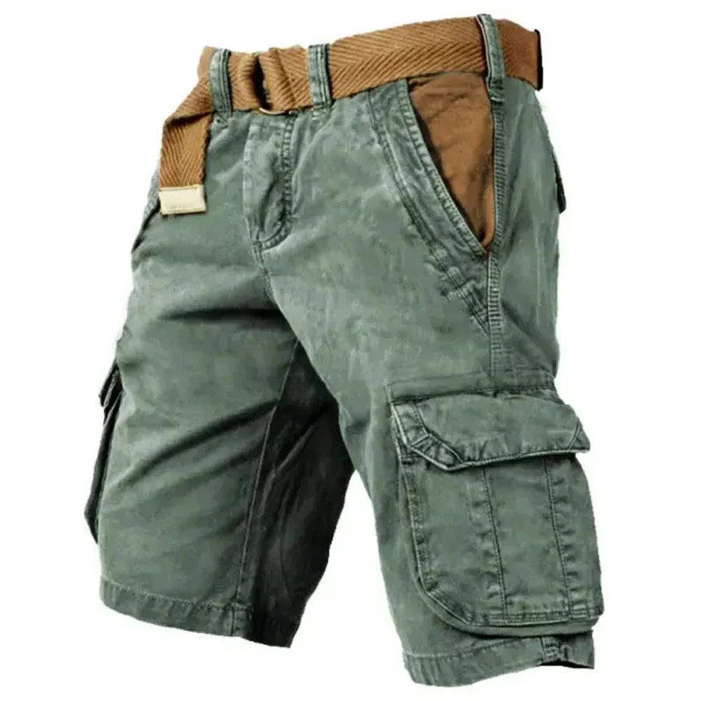 Veelzijdige heren cargo shorts met riem, praktisch en comfortabel voor elke zomerse gelegenheid.