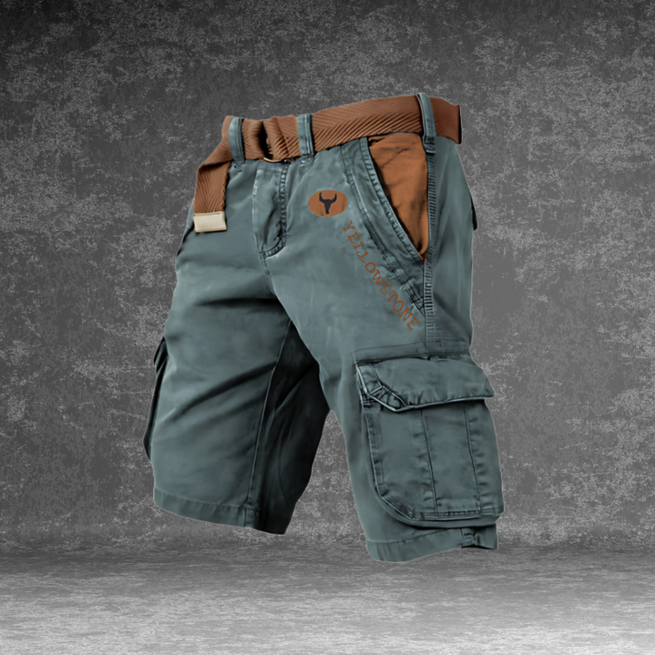 Outdoor heren cargo shorts, robuust en ademend, ideaal voor wandelen en actieve zomerse dagen.