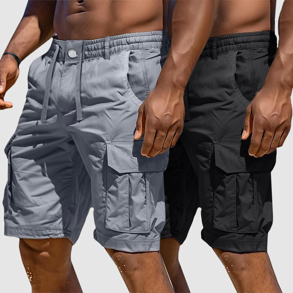 Stijlvolle heren cargoshort met praktische zakken, perfect voor casual zomerse buitenactiviteiten. Gemaakt van zachte katoenmix.