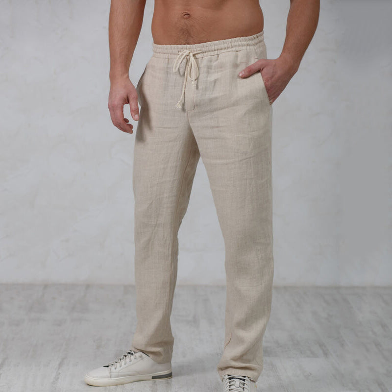 Heren casual broek met relaxte pasvorm. Ademend, comfortabel en ideaal voor zomerse dagen.