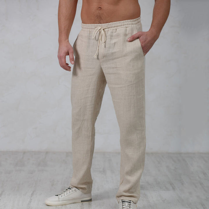 Heren casual broek met relaxte pasvorm. Ademend, comfortabel en ideaal voor zomerse dagen.