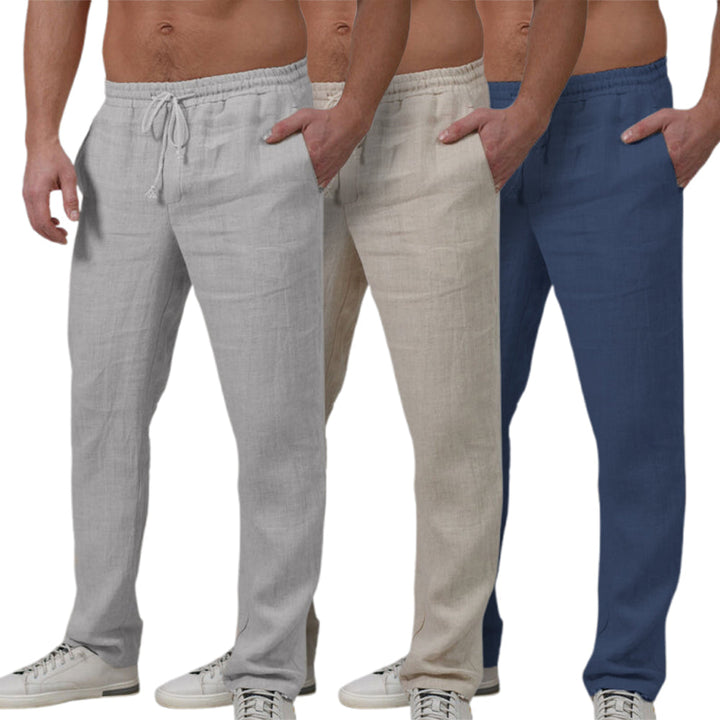 Veelzijdige groene heren broek, ademend en comfortabel. Casual relaxte pasvorm voor elke dag.