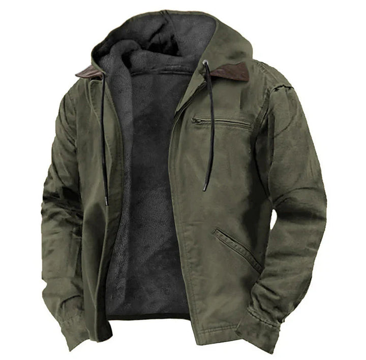 Veelzijdige herenjas met capuchon. Een comfortabele en trendy casual jas, perfect als lentajas of najaarsjas.