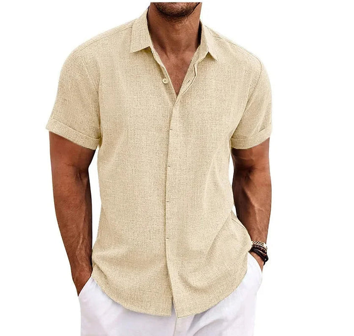 Lichtgewicht Hoymans heren casual overhemd, korte mouwen, relaxte pasvorm, perfect zomershirt voor mannenmode.