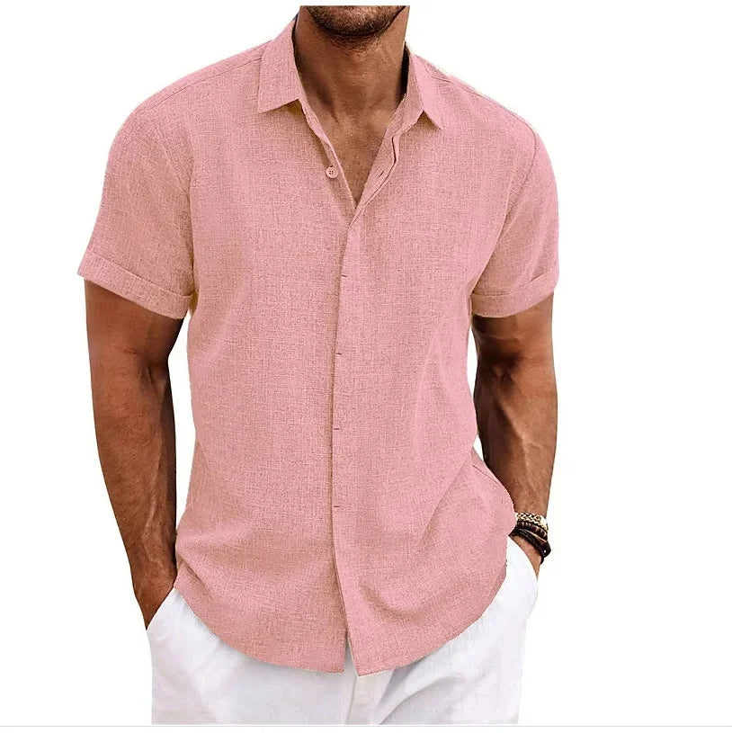 Hoymans heren casual overhemd met korte mouwen, ontworpen voor comfort en stijl. Essentieel zomershirt.