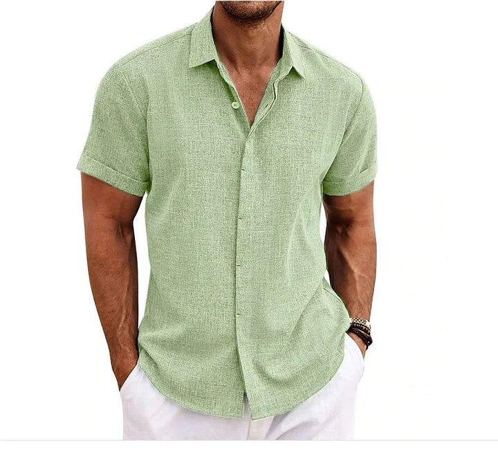 Veelzijdig Hoymans heren casual overhemd met korte mouwen, relaxte pasvorm, ideaal zomershirt voor elke man.