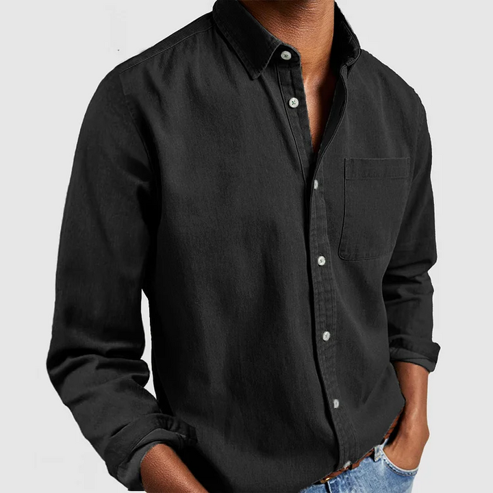 Casual herenshirt met lange mouwen, perfect voor elke dag, verkrijgbaar in meerdere tinten.