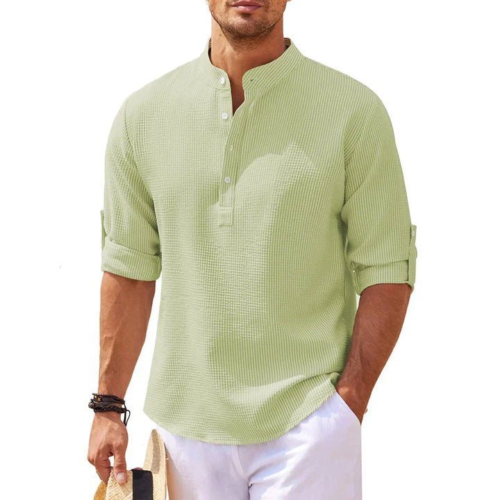 Stijlvol heren overhemd, perfect voor zowel kantoor als casual uitjes. Moderne herenmode met lange mouwen.
